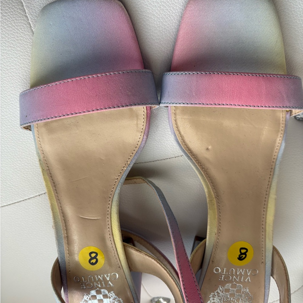 Vince Camuto Pink and Blue Gradient Sandals used no box